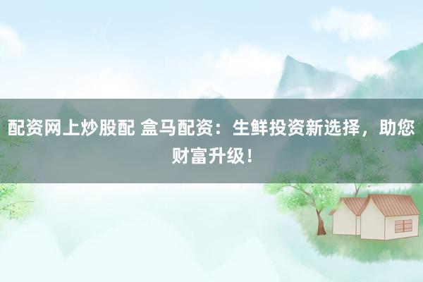 配资网上炒股配 盒马配资：生鲜投资新选择，助您财富升级！