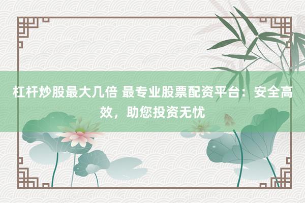 杠杆炒股最大几倍 最专业股票配资平台：安全高效，助您投资无忧