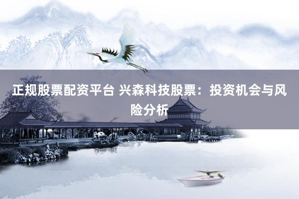 正规股票配资平台 兴森科技股票：投资机会与风险分析